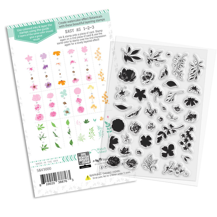 Wildflower Botanicals Layering Card making Craft clear Stamps