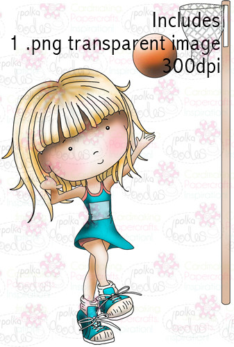 Netball/basketball digital stamp download