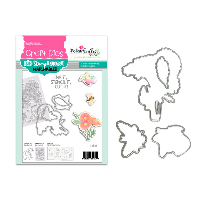 Daisy Butterfly Wings outline cutting dies for Card making Crafts