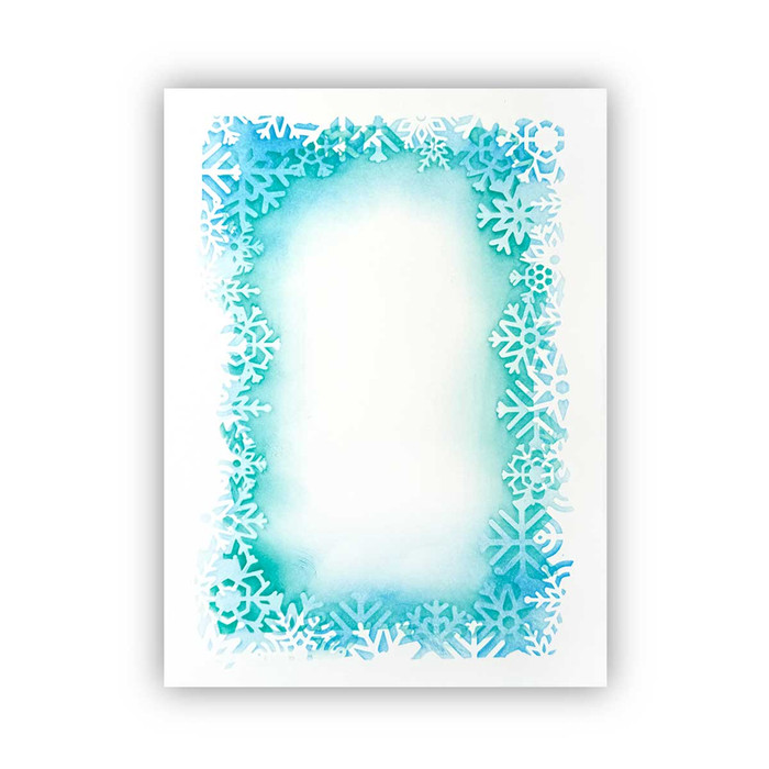 Snowflake Flurry, 2 layering stencils, A5, 6 x 8" for craft card making