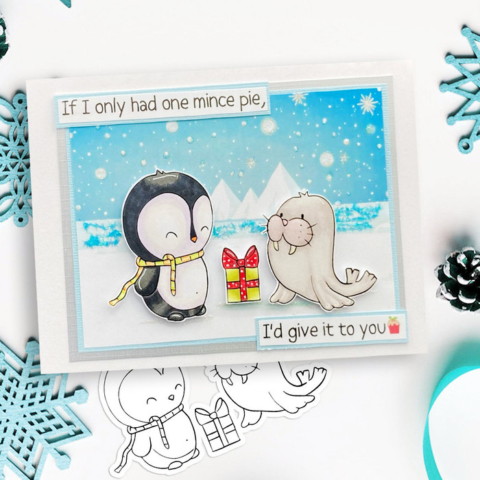 Sealed with a gift theo penguin digital stamp printable