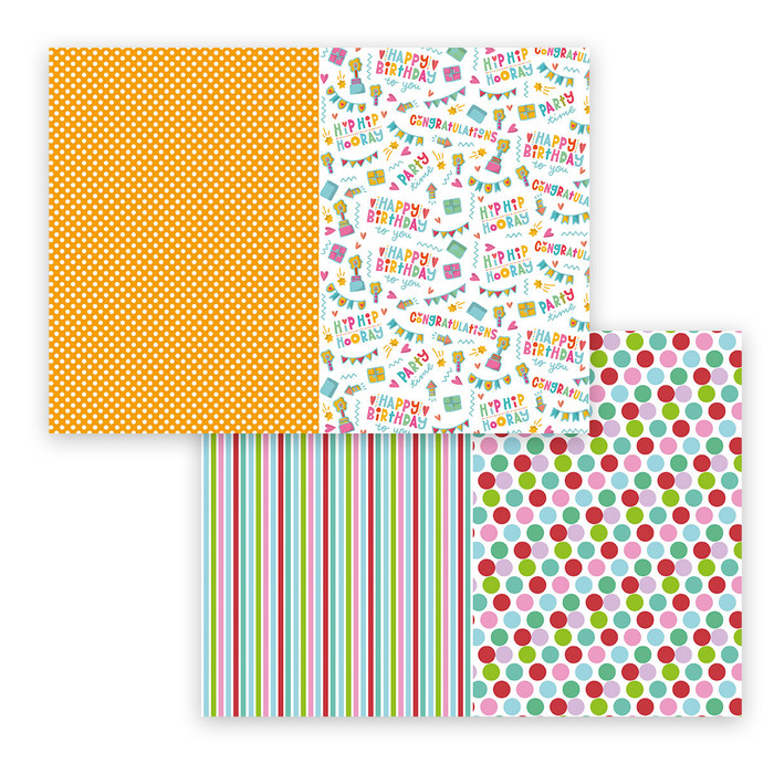 Birthday Celebration A4/8.5 x 11" paper pack for card making, craft, scrapbooking