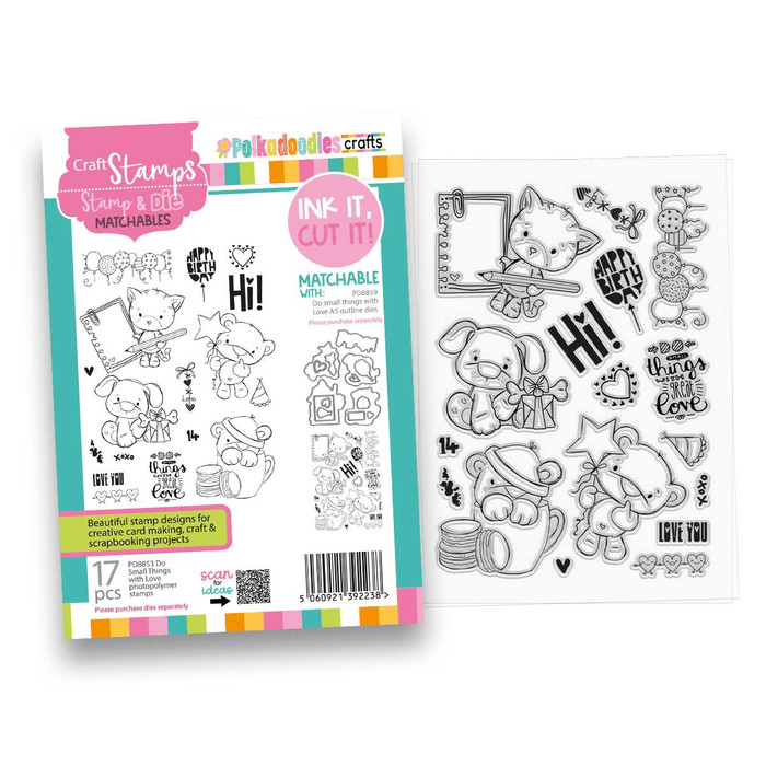 Do Small Things with Love Bundle - 142 pcs for card making, crafting, and scrapbooking.