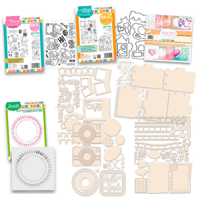 Do Small Things with Love Bundle - 142 pcs for card making, crafting, and scrapbooking.