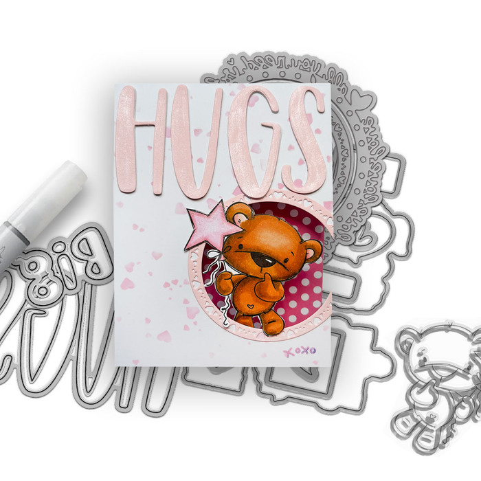 Do Small things with love Large A5/6 x 8" stamp set for card making, craft, scrapbooking - 17 clear photopolymer stamps