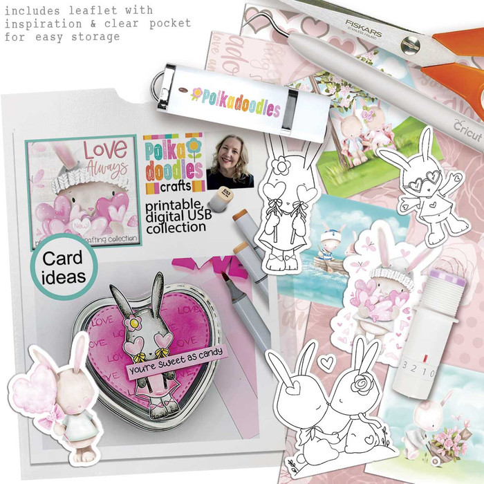 Love Always USB collection -  digital stamps, printable clipart, papers for card making and crafts