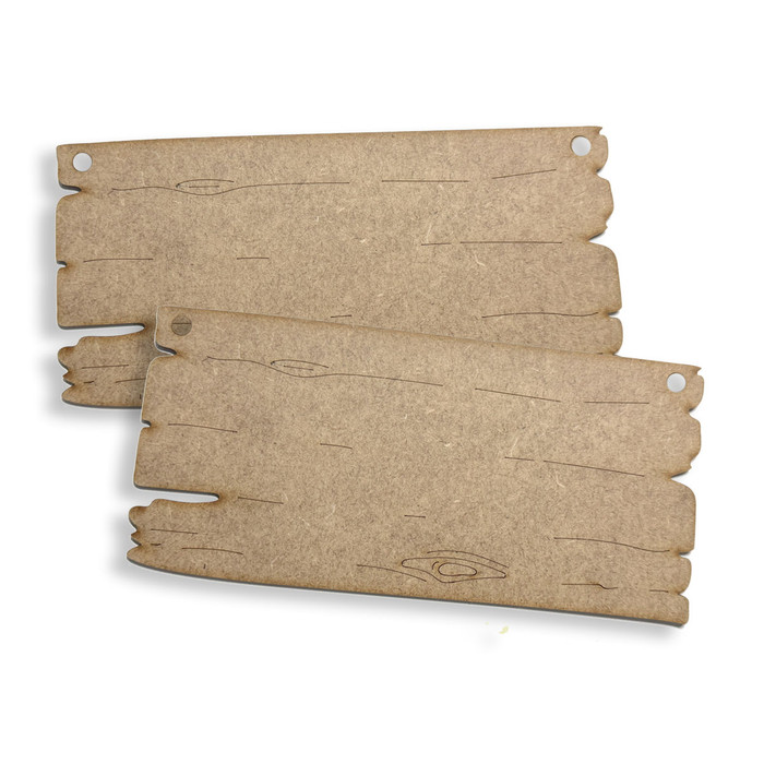 MDF sign/plaque (2) for decorating - for card making, craft, scrapbook