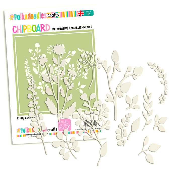 Pretty Frames, Jars, Botanicals, Borders BUNDLE Chipboard & MDF shapes/embellishments for card making, craft, scrapbooking, mixed media