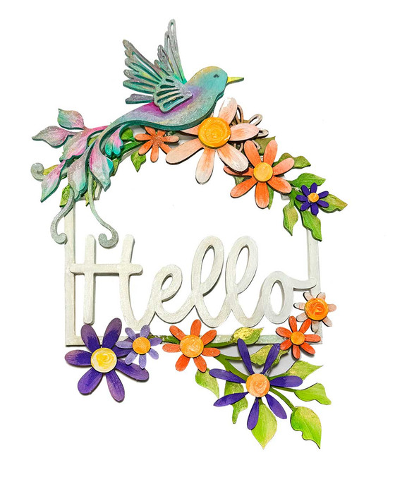 Hummingbird Welcome plaque/sign - MDF DIY kit, Card Making, Craft,  Scrapbooking.