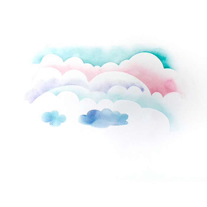 Fluffy clouds duo stencil/masks for card making, craft, scrapbooking, mixed media.
