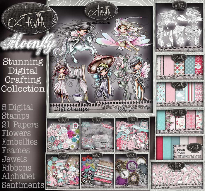Octavia Moonfly  BIG KAHUNA Digital Craft Download bundle