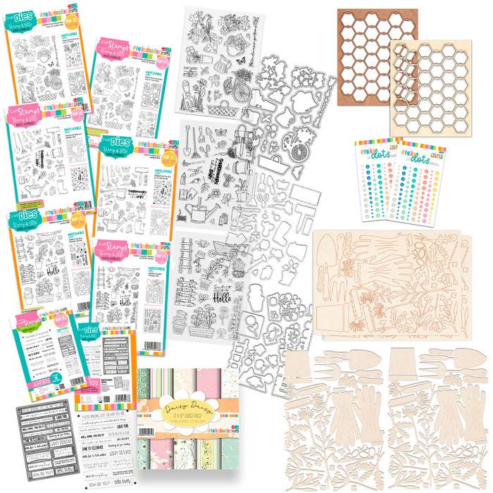 Summer Garden BIG BUNDLE for card making, craft supplies, scrapbooking, mixed media.
