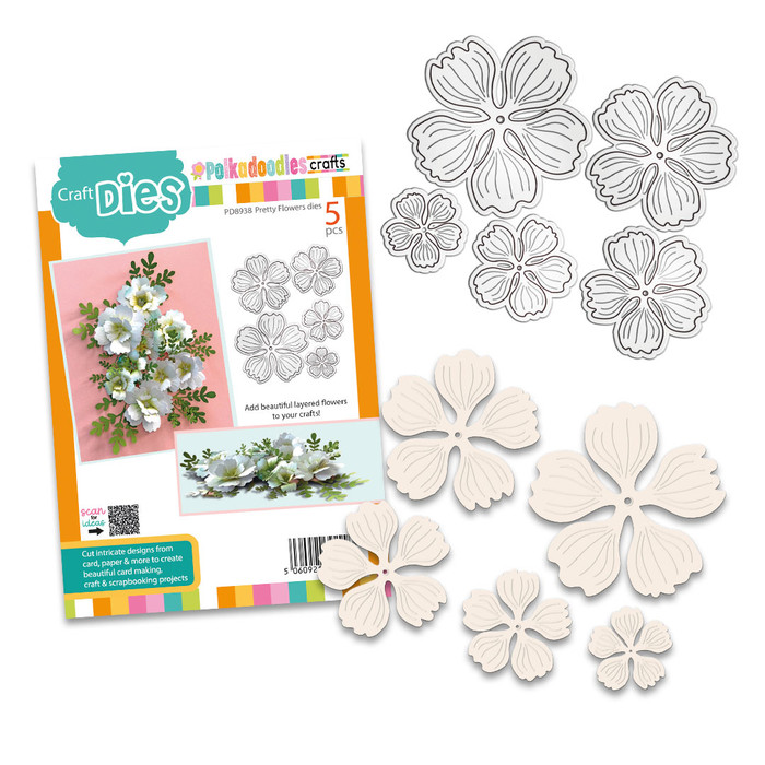 Pretty Flower 1 dies for card making, craft supplies, scrapbooking, mixed media