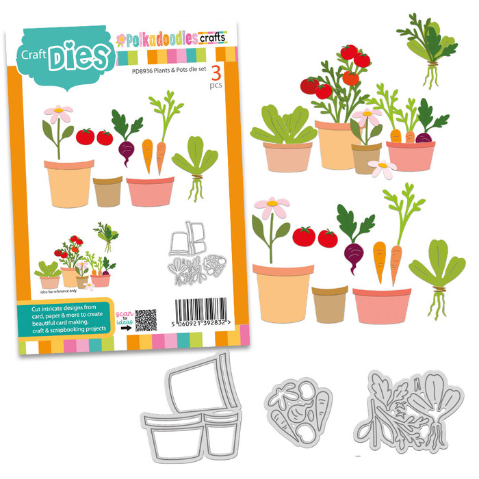 Plants and Pots dies for card making, craft supplies, scrapbooking, mixed media
