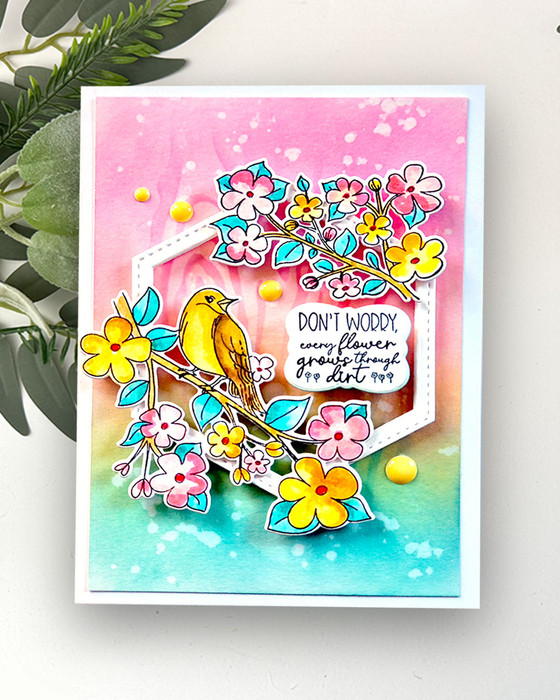 Birds and Butterflies clear stamps for card making, craft, scrapbooking, mixed media.