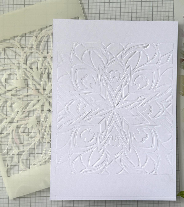 Mandala Snowflake Emboss-ink stencil  for card making, crafts, scrapbooking