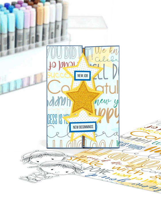 Cute Boy with pencil & paper Graduation school student clipart for Card Making, Scrapbooking and Junk Journaling