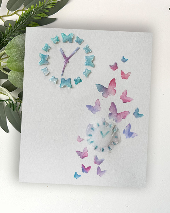 Timeless Butterflies 6 x 6" craft card making  stencil