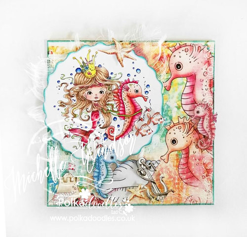 Seahorse - Meribelle Mermaid Clear Stamp for crafting, card making