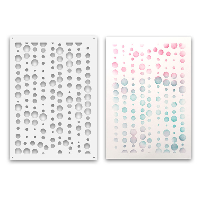 Bubbleicious Emboss-ink stencil –craft, card making Stencil