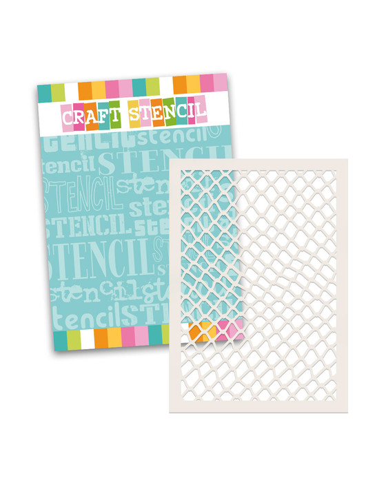 Net background stencil A5/6 x 8" - Card making craft supplies, scrapbooking