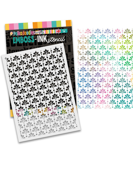 Boho Blooms stencil A5/6 x 8" - Card making craft supplies, scrapbooking