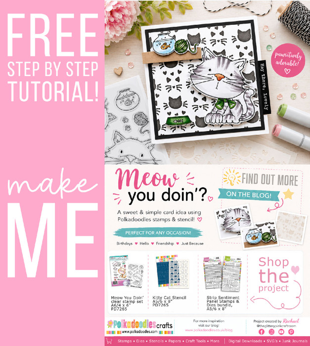 Cute Cat Card – FREE Step by Step Project idea & tutorial