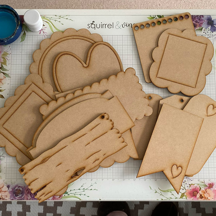 MDF decorative pack - 22 pieces