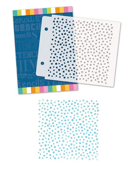 Snowfall Dots 6x6" craft stencil