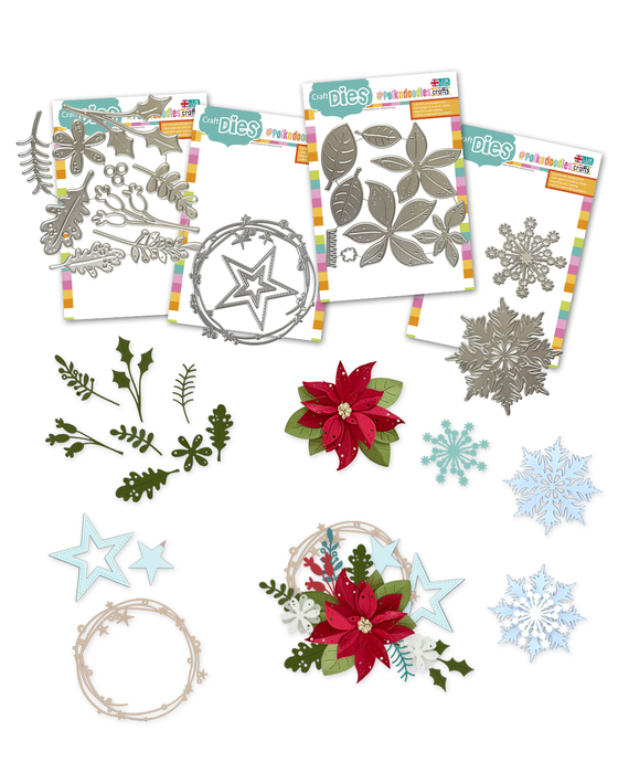 Sparkling Christmas Botanicals Craft Cutting Dies Bundle