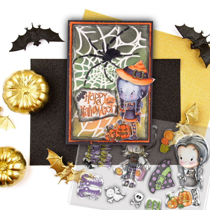 Spider Web Halloween stencil A5/6 x 8" (new) - craft, card making, scrapbooking stencil.
