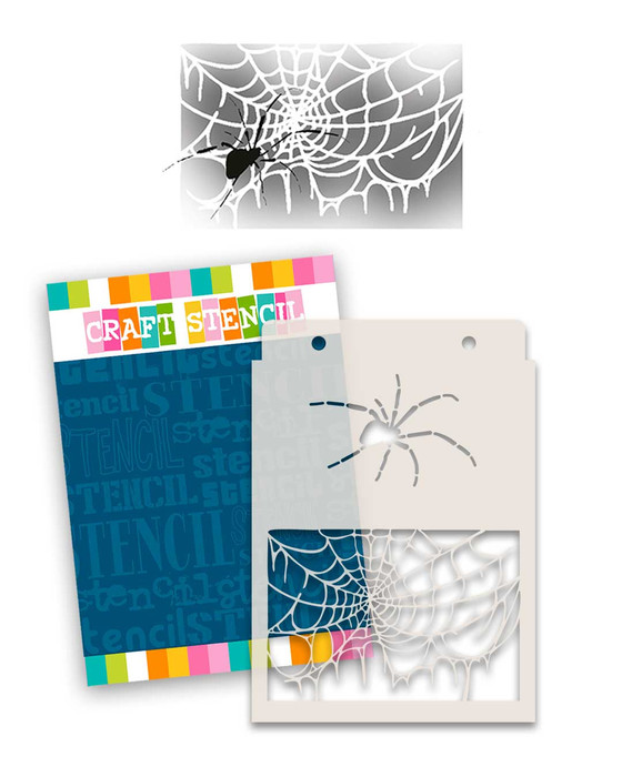 Spider Web Halloween stencil A5/6 x 8" (new) - craft, card making, scrapbooking stencil.