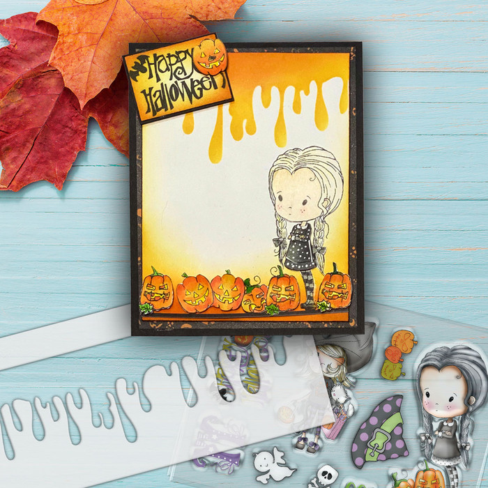 Halloween stencil A5/6 x 8" (new) - craft, card making, scrapbooking stencil.