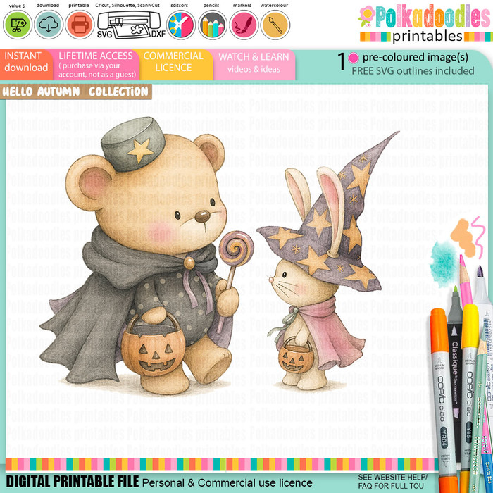 Trick-or-Treat-Bear-Bunny-Pre-Coloured-Digi-Halloween-Witch-Wizard-Magic-Fall-Clipart.png