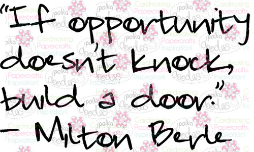 Opportunity knocks sentiment downloadable digital stamp