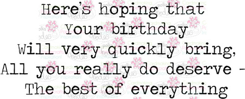 Birthday sentiment downloadable digital stamp