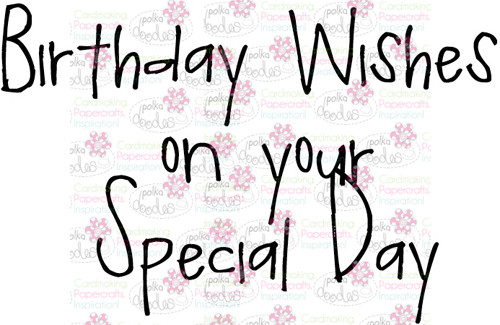 Birthday wishes sentiment downloadable digital stamp