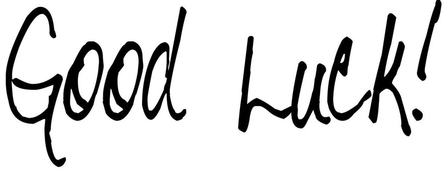 Good Luck - printable Digital Stamp free download