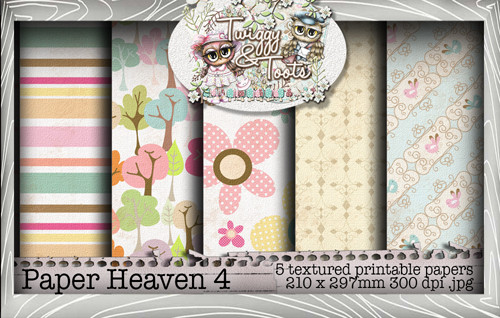 Twiggy & Toots Paper Heaven 4 bundle - Digital Craft Download