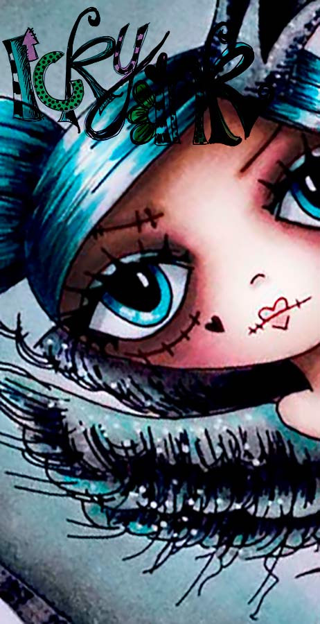 Oddella with bag Ickyink Art alternative digistamp - Digital Craft Download
