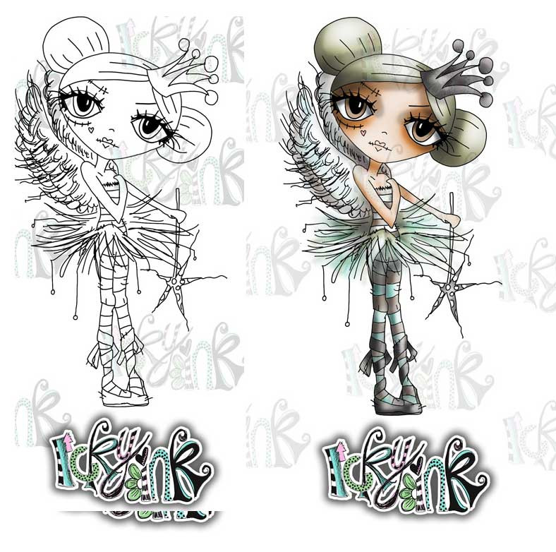 Oddella Fairy - Ickyink Art alternative digistamp Craft Download