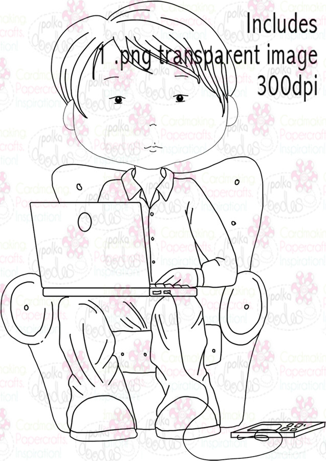PC/Laptop/Technology guy - Digital Stamp Download