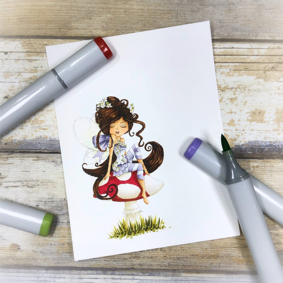 Serenity Fairy Blossom - Digital Crafts, digital Stamp card making printable downloads