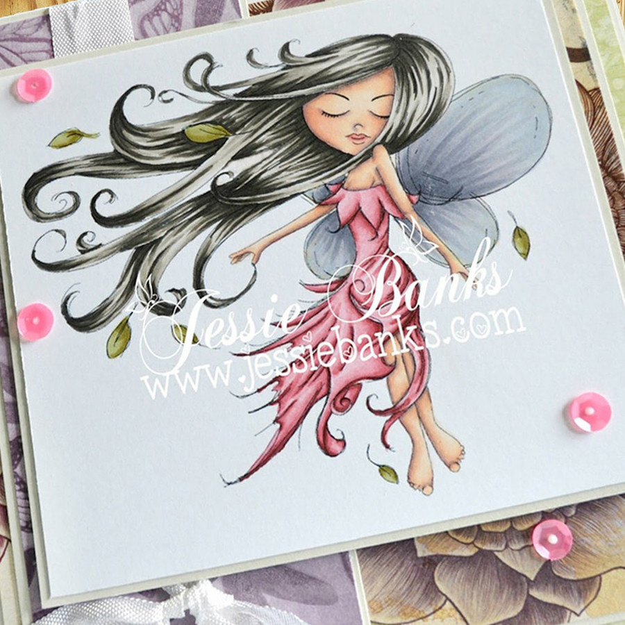 Serenity Fairy Butterfly - Digital Crafts, digital Stamp card making printable downloads..