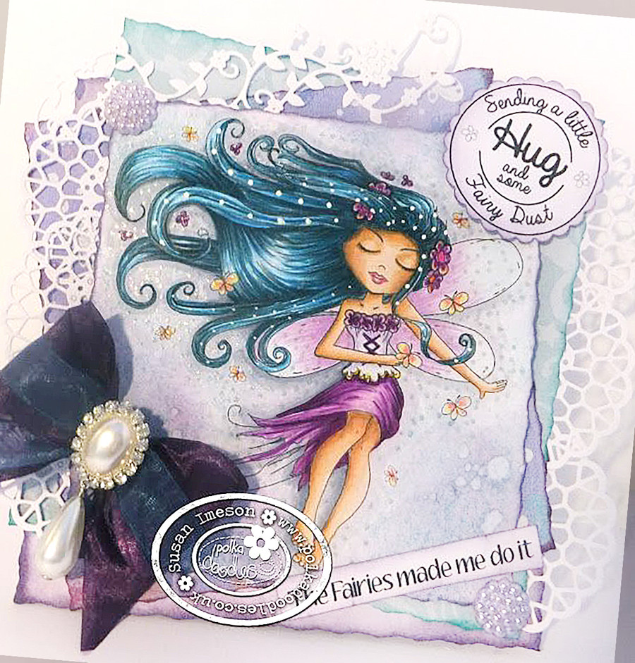 Serenity Fairy Wishes - Big Kahuna Digital Crafts, digital Stamp card making printable downloads.