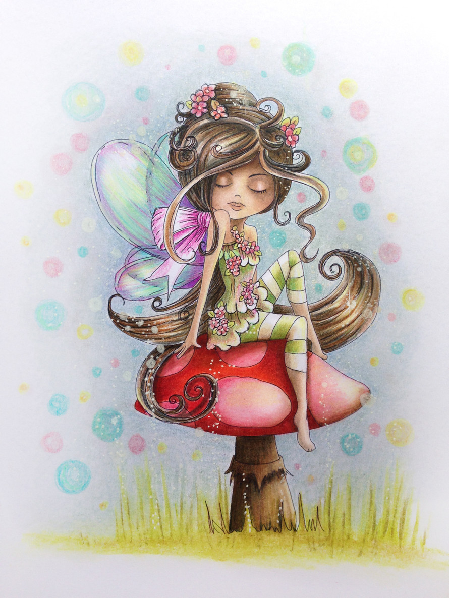 Serenity Fairy Wishes - Big Kahuna Digital Crafts, digital Stamp card making printable downloads.