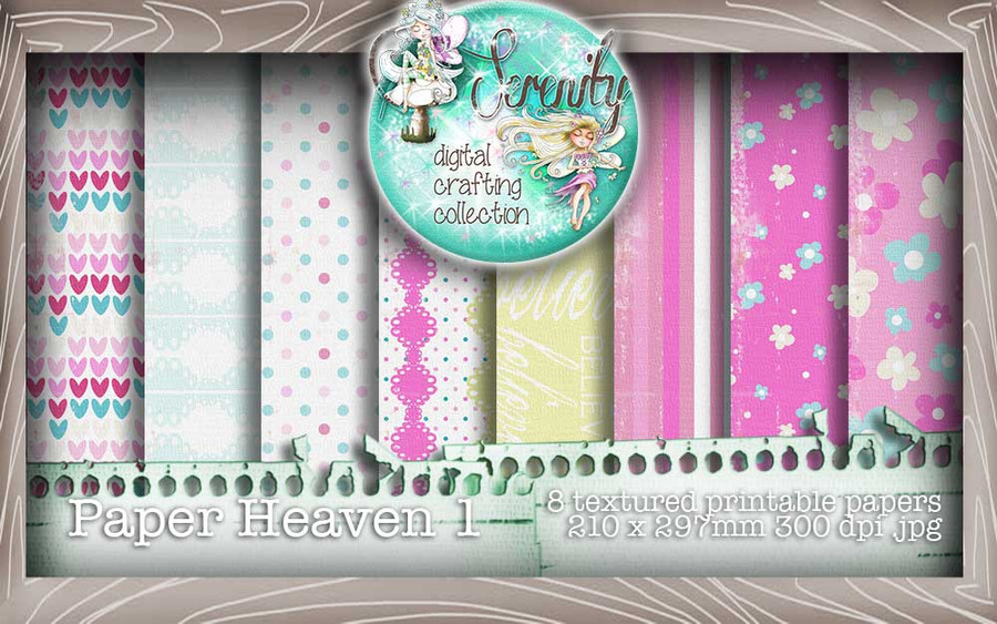 Serenity Fairy Kisses -  Digital Crafts, digital Stamp card making printable download