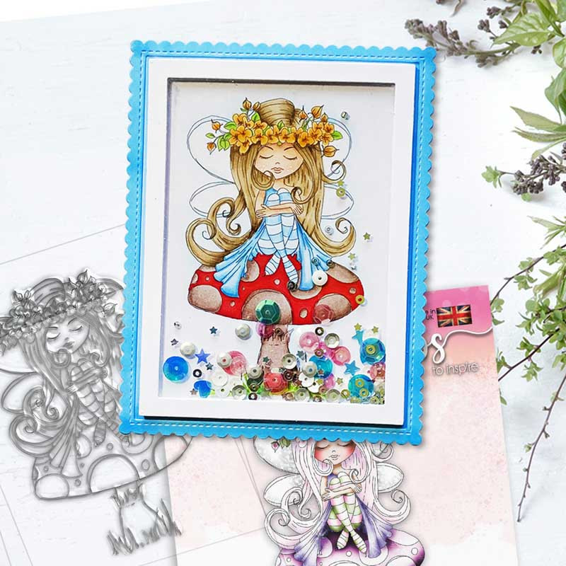 Serenity Fairy Resting - Digital Crafts, digital Stamp card making printable download