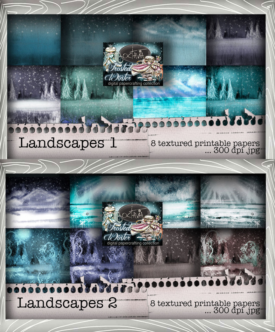 Octavia Frosted Winter - Digital Stamp bundle - great value!