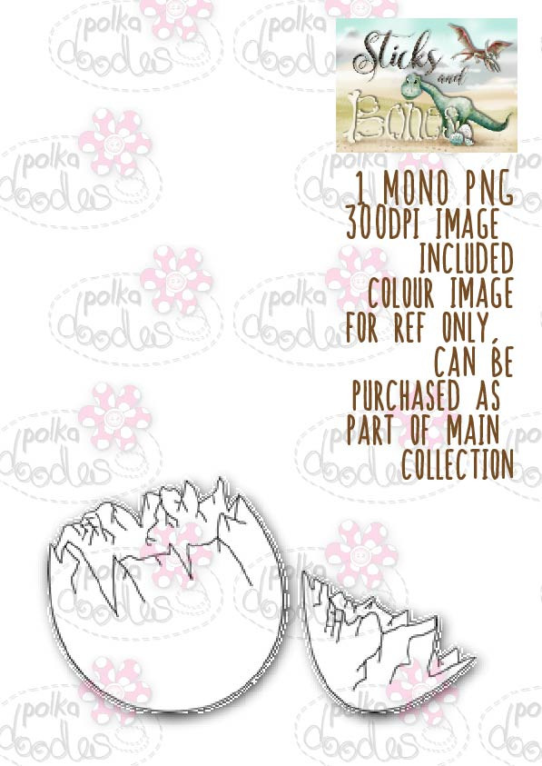 Sticks & Bones - 4 Dinosaur eggs - Digital CRAFT Download